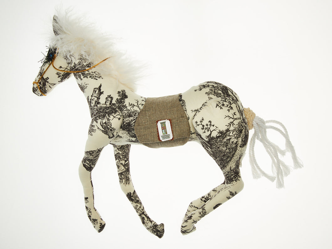 Black and white Toile Mustang