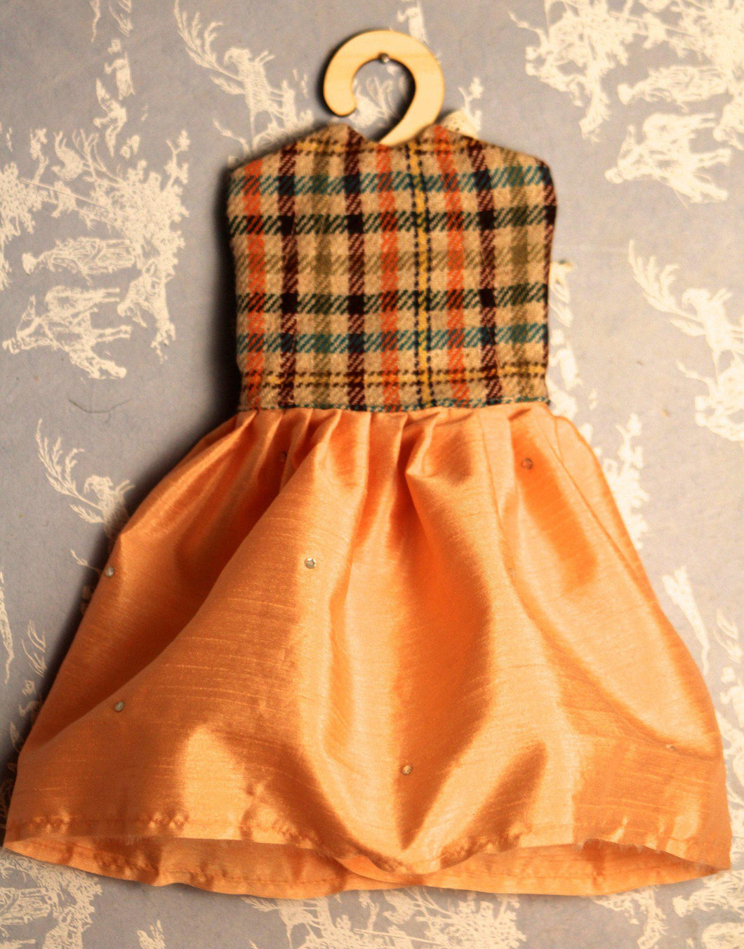 Vintage Plaid Peach dress