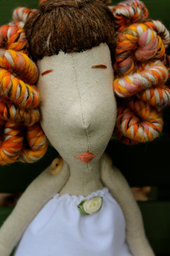 Tea-Dye ---Couture Rag Doll