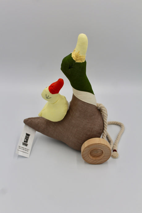 Papa Duck & baby/Pull-toy