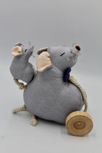 Papa Mouse & Baby/Pull-toy